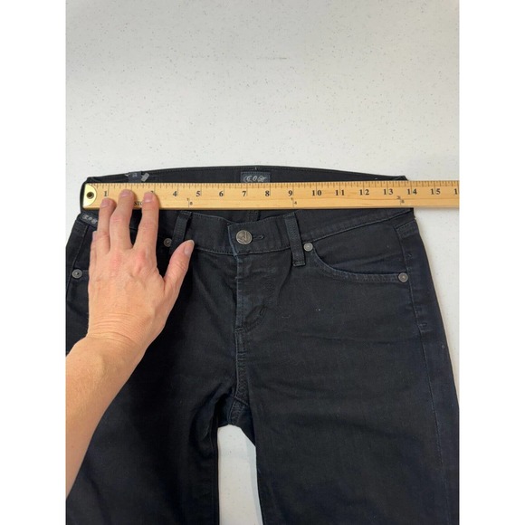 Citizen of Humanity Womens Phantom Skinny Jean Size 25 Black Crop Denim Low Rise - Picture 8 of 15